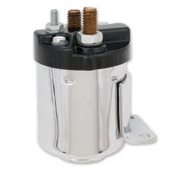 Accel ACL-40111C Starter Solenoid Chrome for Big Twin 65-86 w/4 Speed/Softail 84-88/Sportster 67-80
