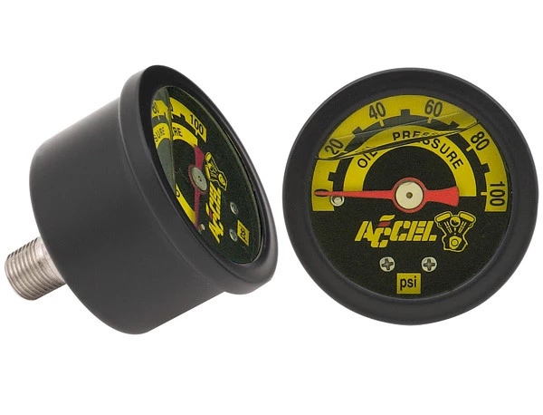 Accel ACL-7122B 100psi Oil Pressure Gauge Black 3 Accel ACL-7122B 100psi Oil Pressure Gauge Black